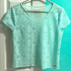 Sheer lace top Abercrombie and Fitch Size M